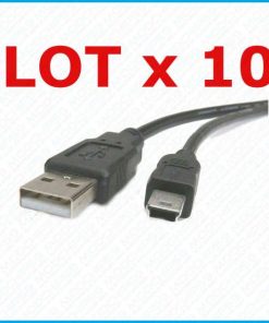 LOT 10 x Mini CABLE USB MINI-B