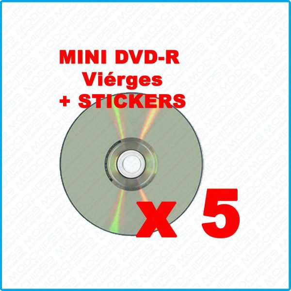 5 Mini DVD R ritek g04 1.4 Go 8 cm vierges compatibles gamecube