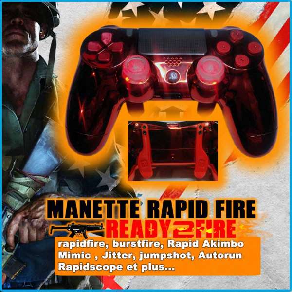 Rapid Fire et Palette pour manette PS4